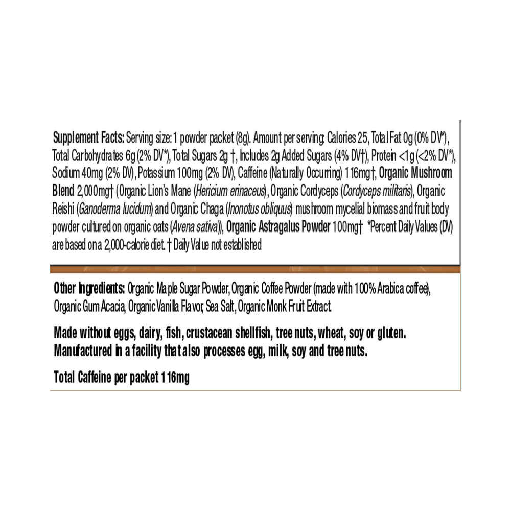 Mushroom Powered Coffee Latte