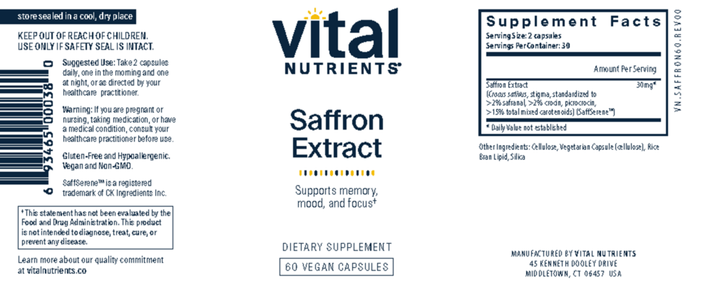 Saffron Extract 30mg