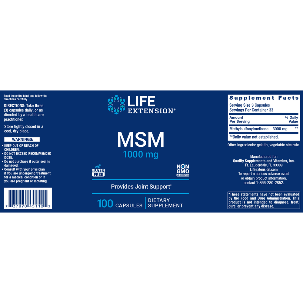 MSM 1000mg