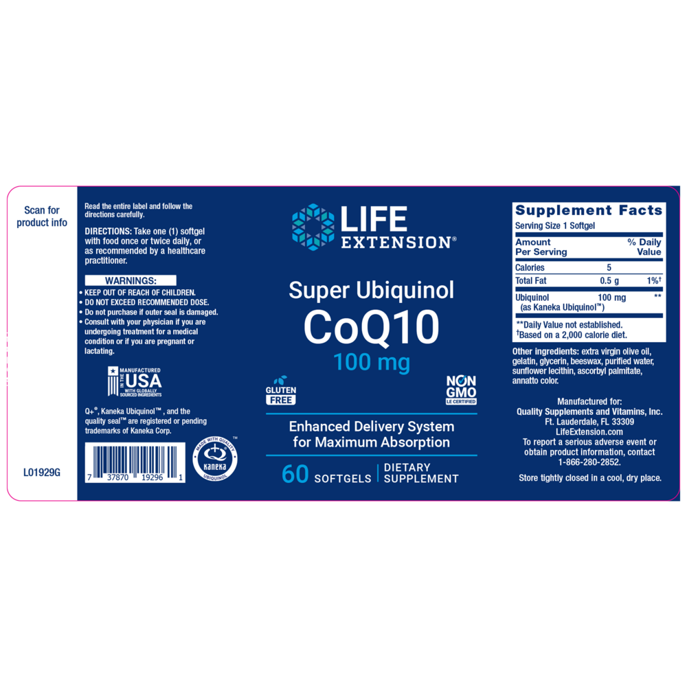 Super Ubiquinol CoQ10 100mg