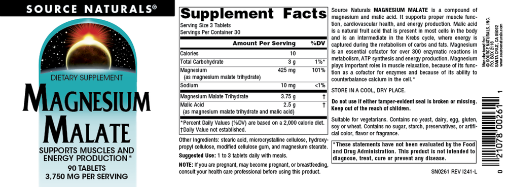 Magnesium Malate 1250mg