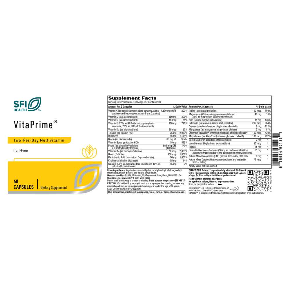 VitaPrime Iron-Free Capsules