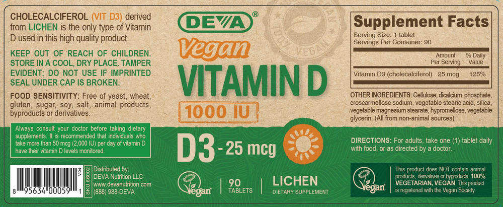 Vegan Vitamin D3 1000 IU
