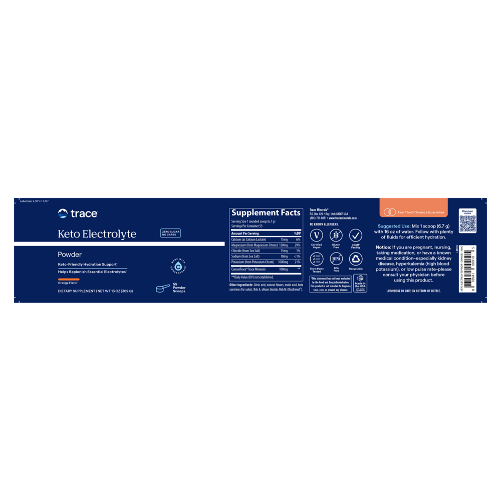 Keto Electrolyte Powder Orange