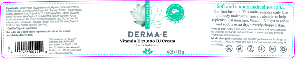 Vitamin E 12,000 IU Crème