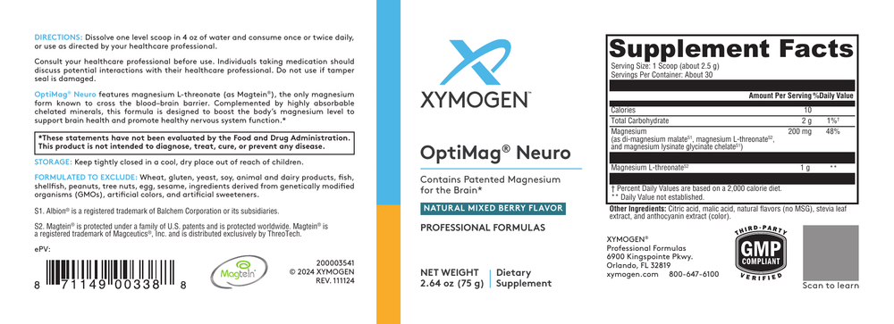 OptiMag Neuro Magnesium - Mixed Berry