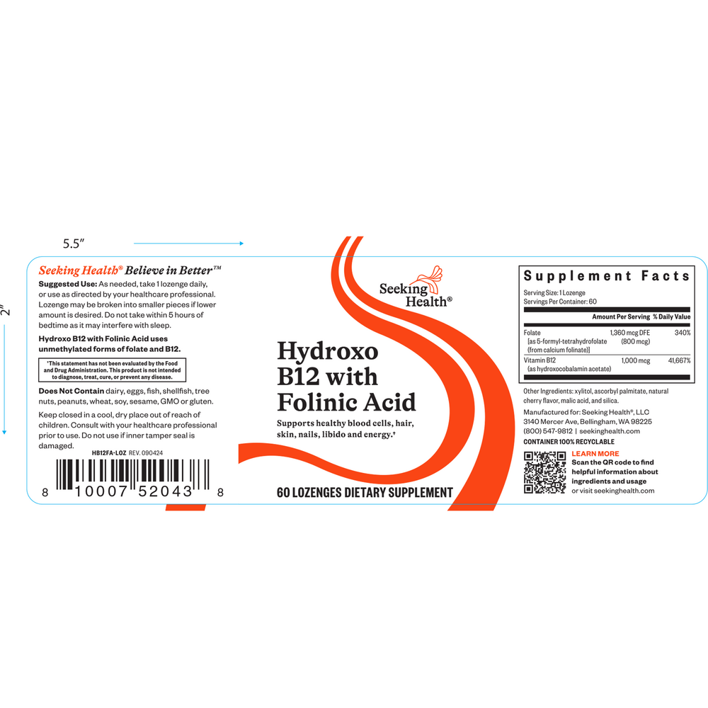 Hydroxo B12 with Folinic Acid