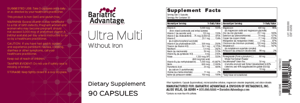 Ultra Multi Formula without Iron