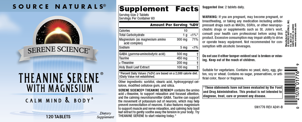 Serene Science® Theanine Serene® with Magnesium