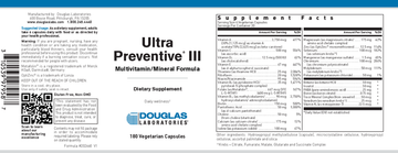 Ultra Preventive III Capsules (California Only)
