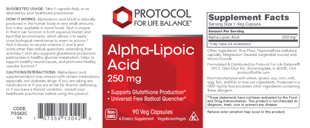 Alpha Lipoic Acid 250mg