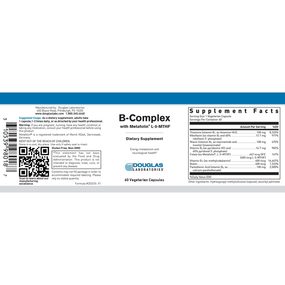 B-Complex with Metafolin® L-5-MTHF