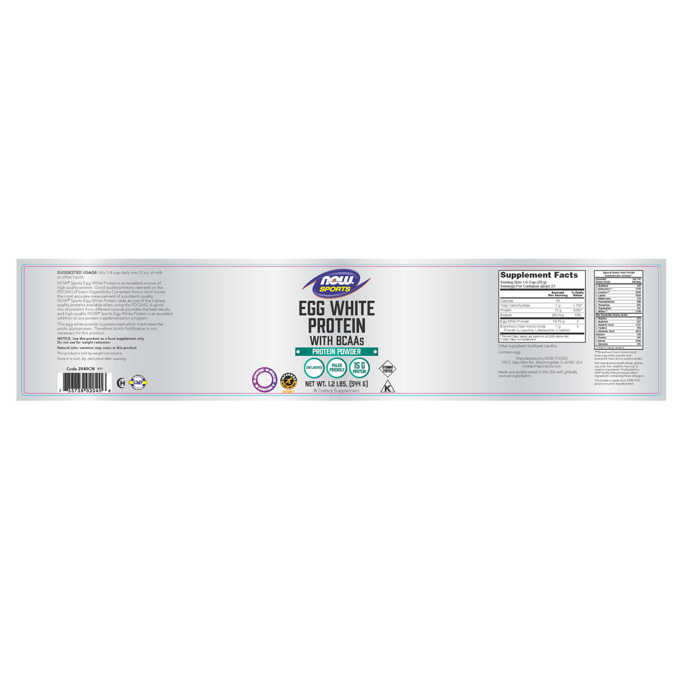 Egg White Protein, Unflavored Powder