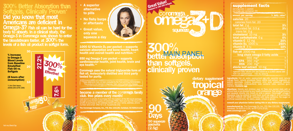 Omega-3 Squeeze Tropical Squeeze +D Packets