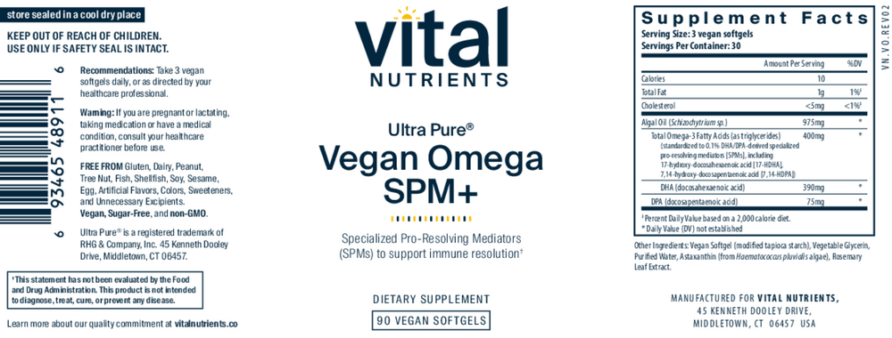 Ultra Pure® Vegan Omega SPM+