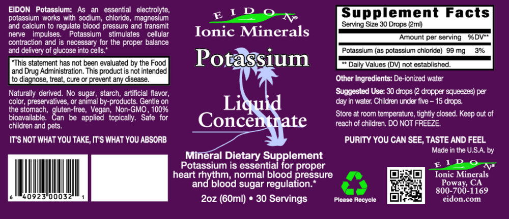 Eidon Ionic Minerals - Potassium