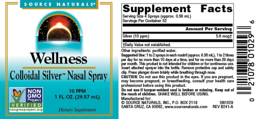 Wellness Colloidal Silver™ Nasal Spray