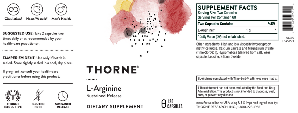L-Arginine - Sustained Release (formerly Perfusia-SR)