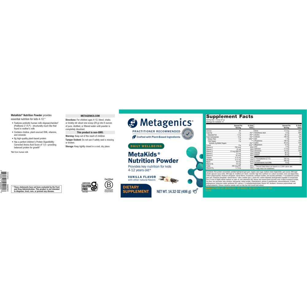 MetaKids™ Nutrition Powder, Vanilla