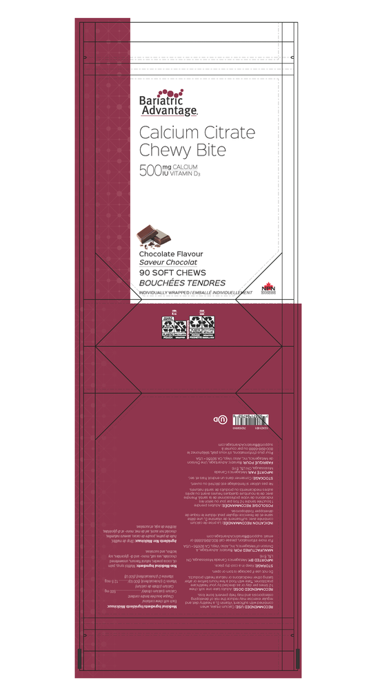 Calcium Citrate Chewy 500mg Chocolate