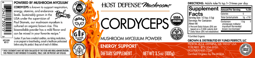 Cordyceps Mushroom Mycelium Powder