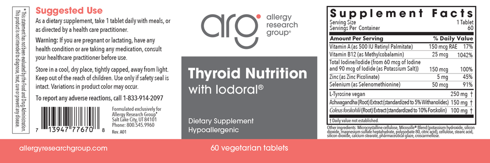 Thyroid Nutrition (Thyroid Cofactors)