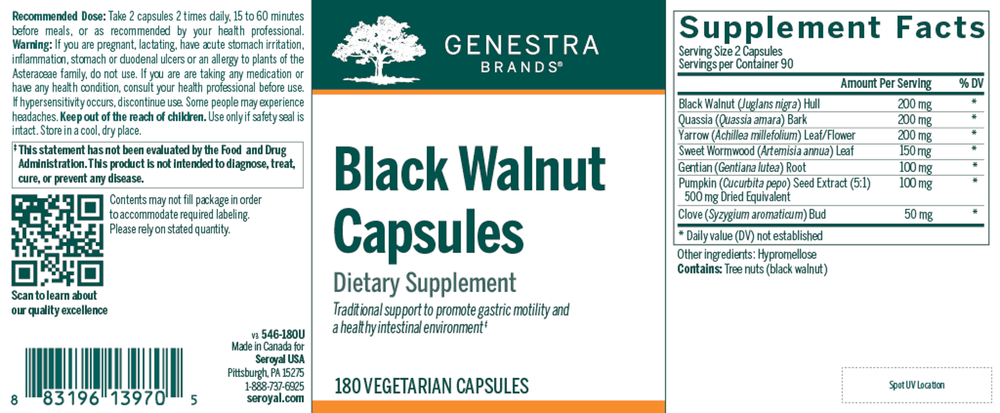 Black Walnut Capsules (California Only)