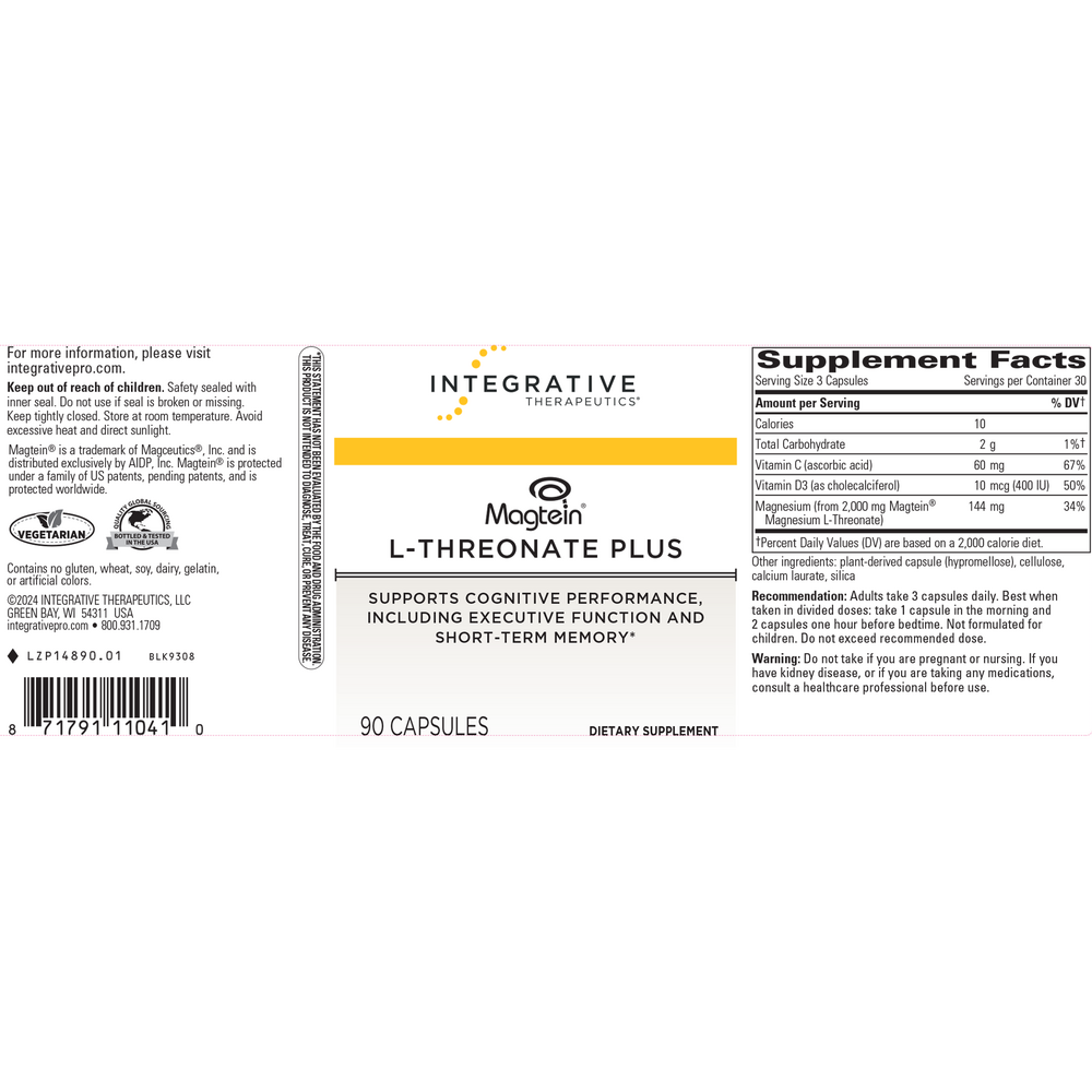 Magtein®  L-Threonate Plus