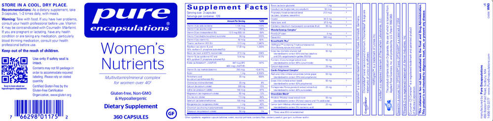 Women's Nutrients 40+