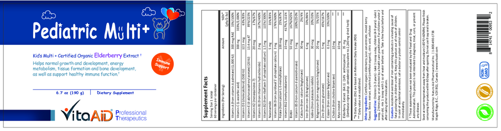 Pediatric Multi+ with Certified Organic Elderberry