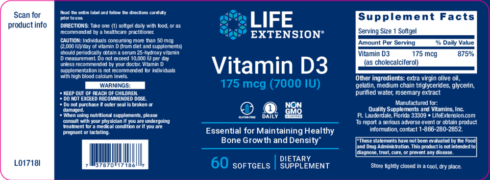 Vitamin D3 7,000IU