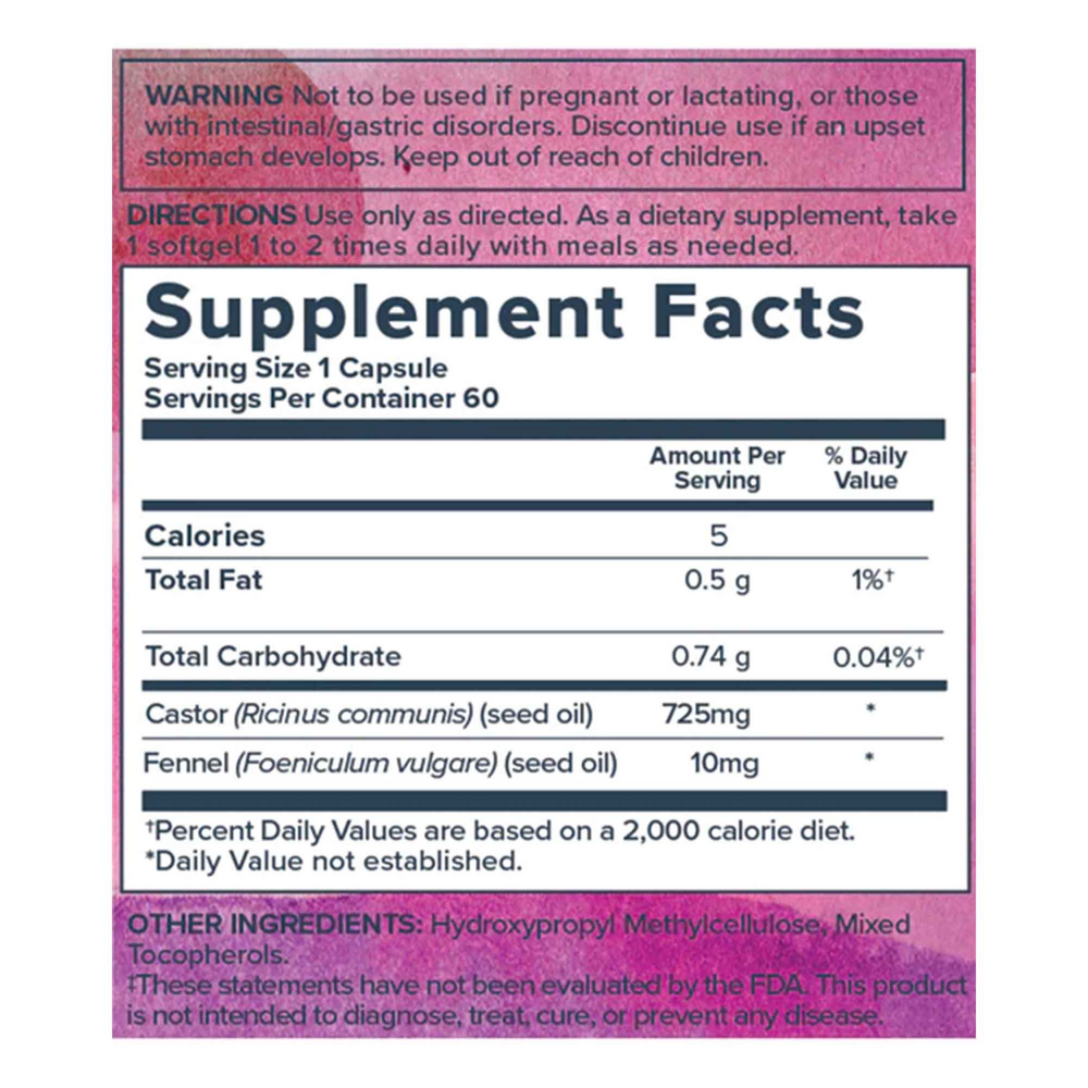 Castor Oil Capsules 725mg