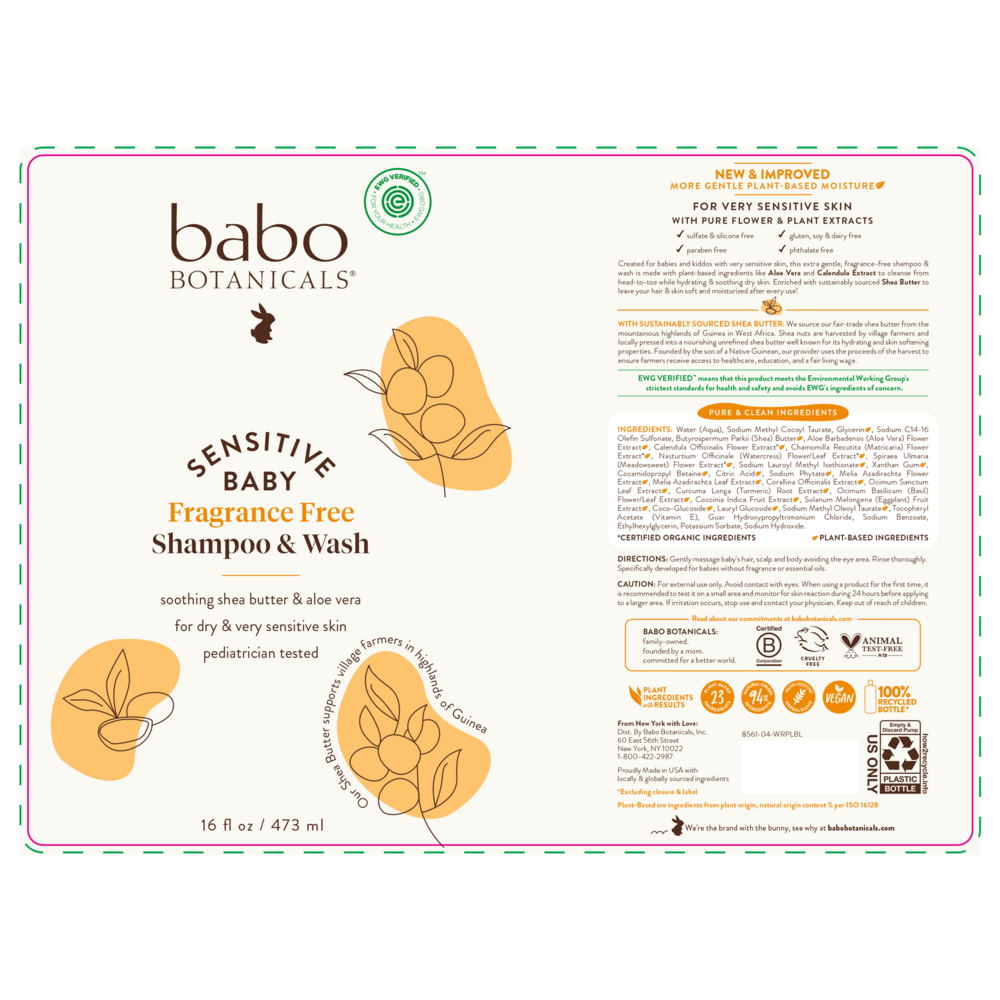 Sensitive Baby Fragrance-Free Baby Shampoo & Wash