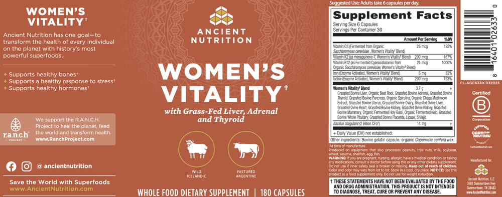 Ancient Glandulars - Women's Vitality