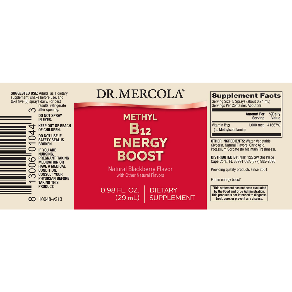 Vitamin B-12 Energy Booster Spray