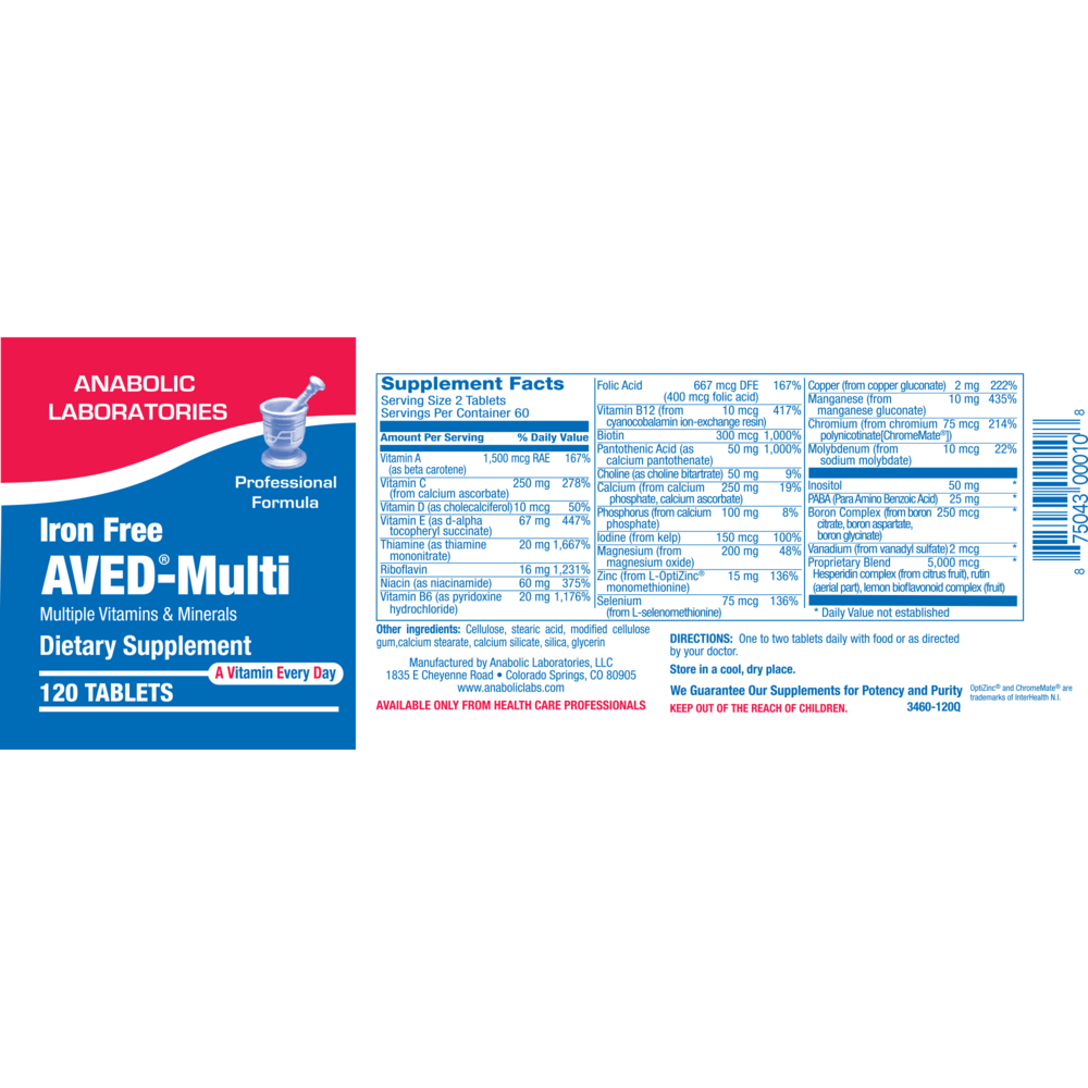 AVED Multi (Iron-Free)