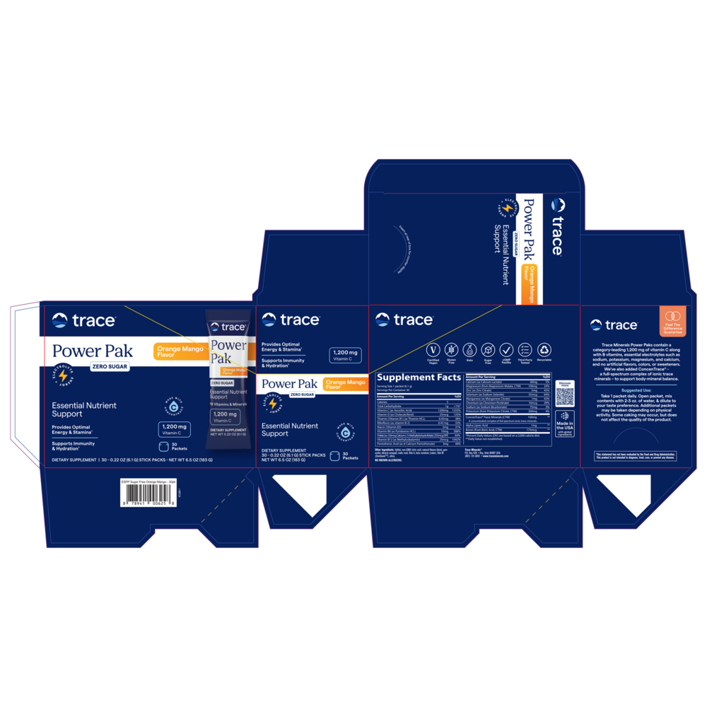 Electrolyte Stamina Power Pak Sugar Free Non-GMO Orange Mango