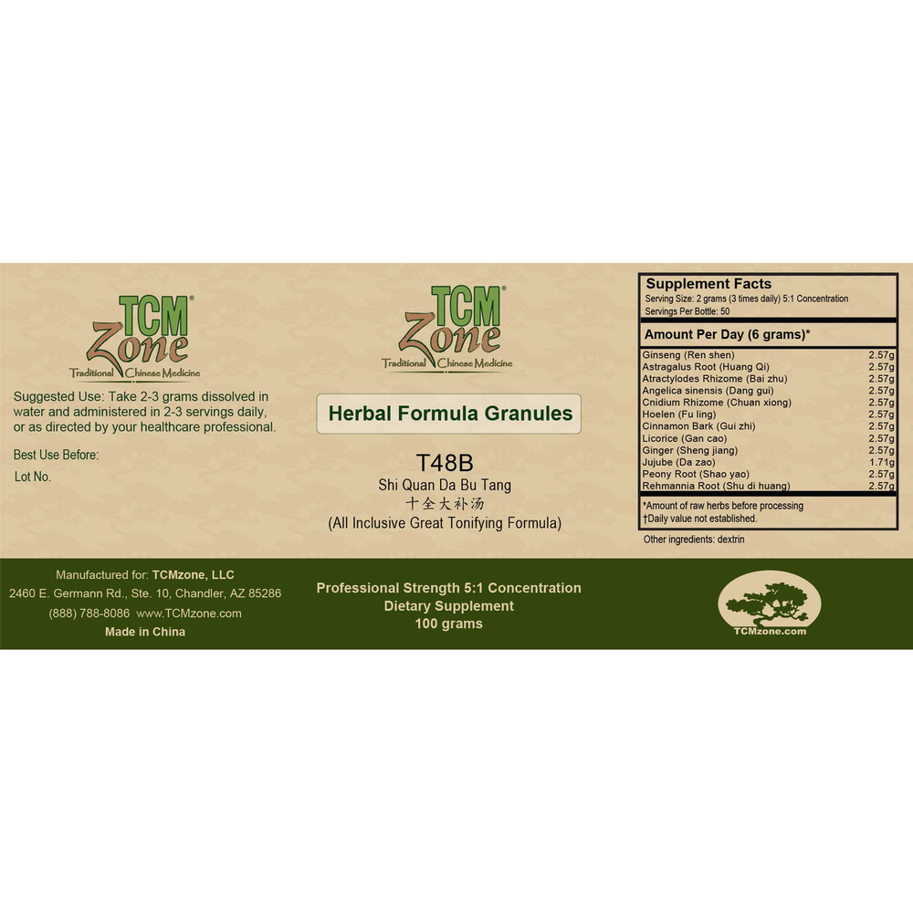 Shi Quan Da Bu Tang; All-Inclusive Great Tonifying Formula