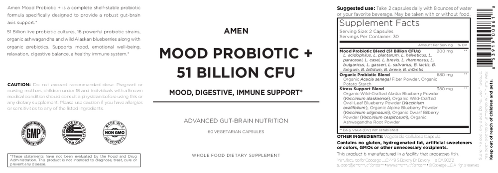 Mood Probiotic + 51 Billion CFU
