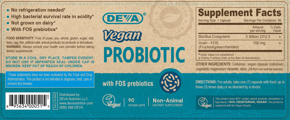 Vegan Probiotic with Prebiotic