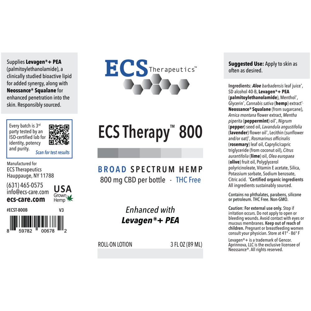 ECS Therapy™ 800 Broad Spectrum Hemp Roll-On