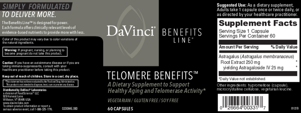 Telomere Benefits