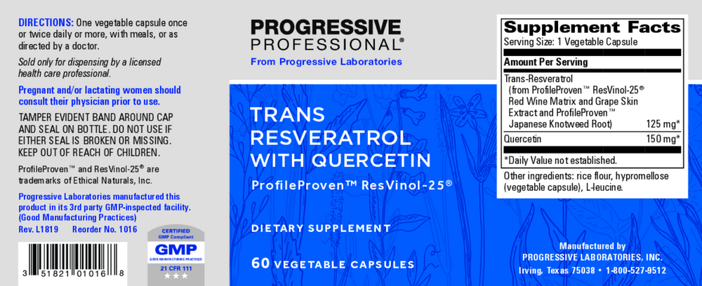 Trans-Resveratrol w/ Quercetin 125mg