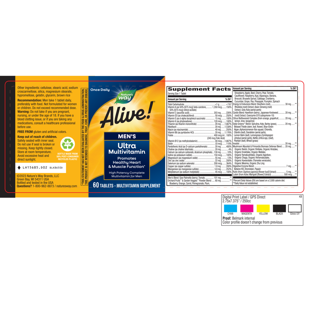 Alive! Once Daily Mens Multi (Ultra Potency)