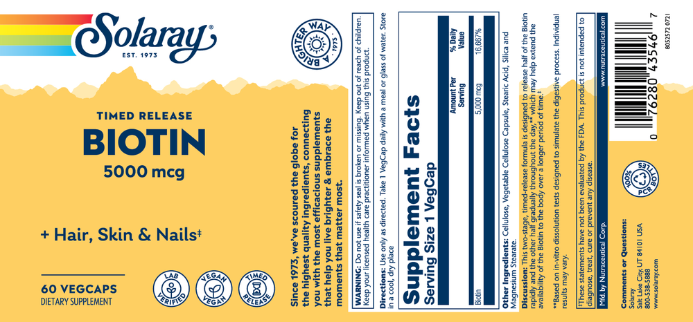 Biotin 5000 mcg Time Released