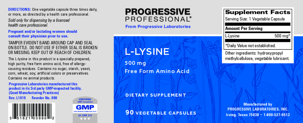L-Lysine 500mg
