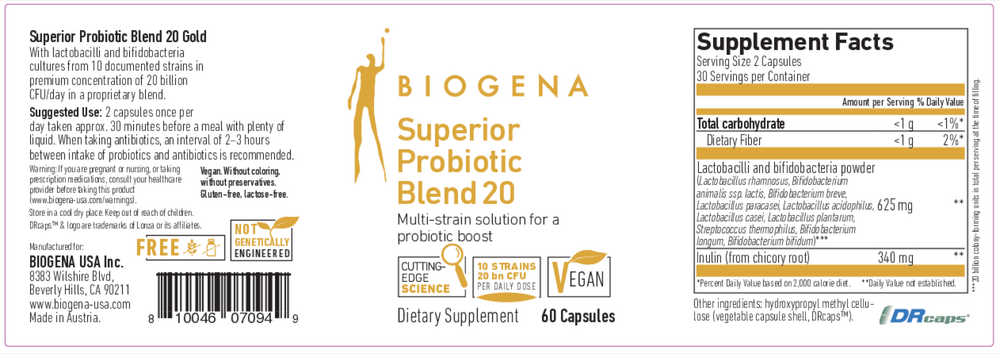 Superior Probiotic Blend 20 Gold