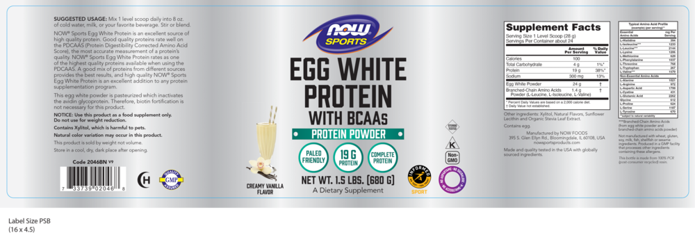 Eggwhite Protein Vanilla Creme
