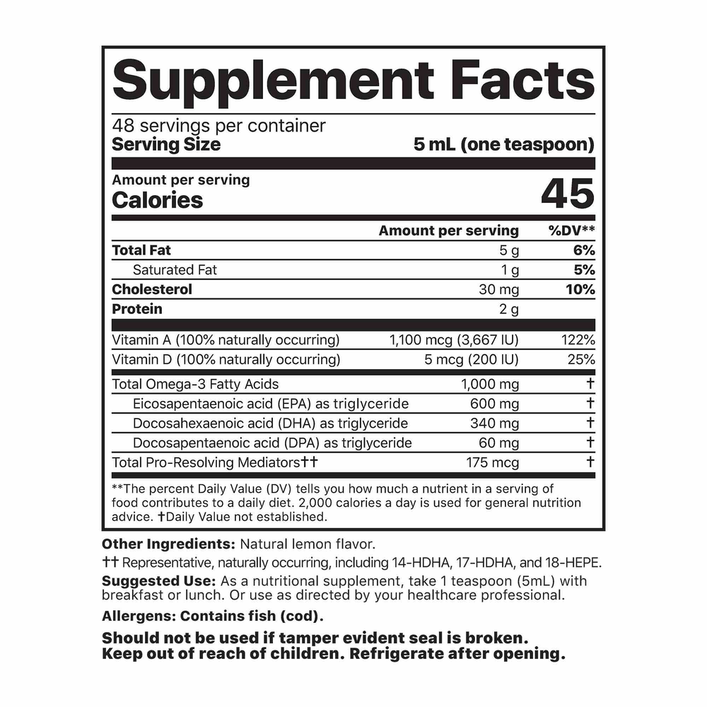 Alaskan Cod Liver Oil - Liquid