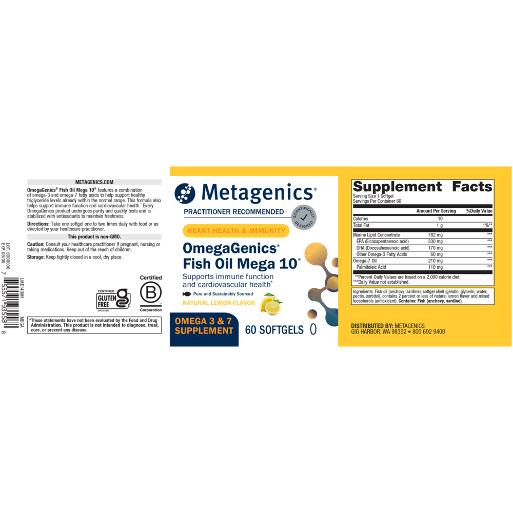 OmegaGenics® Mega 10® Fish Oil